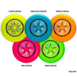 Discraft Ultrastar Neon 5-Pack | Premium Ultimate Discs - Neon Pink, Yellow, Cobalt Blue, Green, and Orange