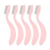 5pcs Curve Handle Lash Comb Stainless Steel Folding Eyelash Teeth