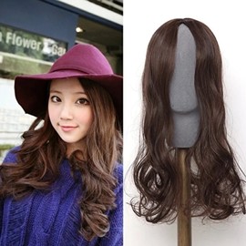 All-in-one top cover crown wig glam perm wavy long hair (KYR-WE2CD3D) natural black / 일체형 탑커버 정수리 가발 글렘펌 웨이브 긴머리 (KYR-WE2CD3D) 네츄럴블랙
