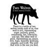 The wolf you feed silhouette poster or print unframed