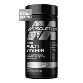 MuscleTech Platinum Multivitamins for Men & Women - Multi-Vitamin Supplement for Immune Support - 18 Vitamins & Minerals, Vitamin A C D E B6 B12 - Daily Workout Supplements for Men - 90 Capsules