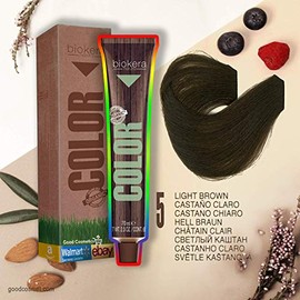 Natural Organic Hair Color Dye PERMANENT by Salerm Biokera (5: Light Brown), 2.3