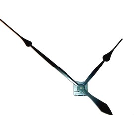 Clock Parts High Torque Clock Movement Extended Shaft with 17.75 in. Long Balanced Black Spaded Hands (No11) Silent Sweep, Large Wall Clock, Large Clock Hands, Non Ticking, Quiet