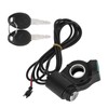 Electric Bike Throttle Grip Kit Speed Handlebars with Blue Font