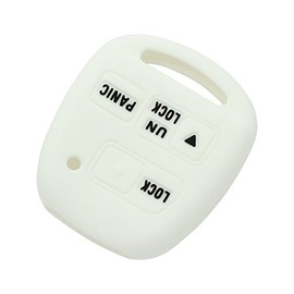 SEGADEN Silicone Cover Protector Case Holder Skin Jacket Compatible with TOYOTA LEXUS 3 Button Remote Key Fob CV2422 White