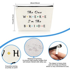 Bride Gift Bride Makeup Bag Gift Bride to Be Gift Bridal Shower Gift Newly Engaged Travel Cosmetic Bag Engagement Gift Bachelorette Party Gifts Future Mrs Gifts Valentine’s Day Wedding Gift for Bride