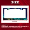 2pcs Personalise Aurora Night Sky License Plate Frame Scenery License