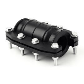 Pipe Repair Clamp, 1 Inch in Diameter Water Pipe Repair Clamp with 8 Nuts 8 Screws 16 Washers Plumber Pipe Holder Copper Pipe Leak Repair Kit for 24mm-26mm Plastic & Metal Pipes