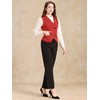 Allegra K Women's Sleeveless Suit Vest, Elegant, Double Breasted, red