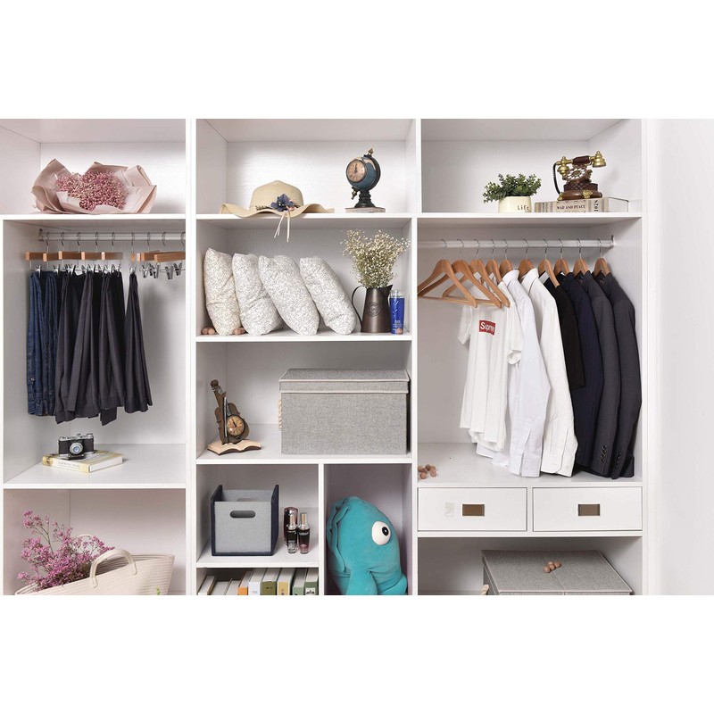 Quality Wooden Hangers - Slightly Curved Hanger Set - Solid