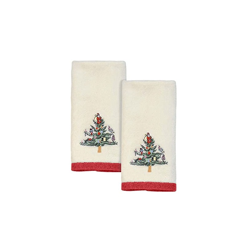 Avanti Linens Spode Christmas Tree Collection, 2 pc Fingertip Towel