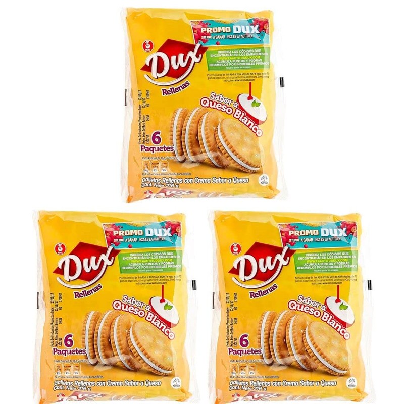 Dux Sandwich Crackers (18 pack) with white cheese cream flavor,