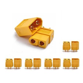 Leogizer 5xPairs XT60 3.5mm Banana Connector Bullet Plug Male Female max.30A Continuous 60A Peak DC Current for Lipo Battery ESC PDB Ebike E-Scooter