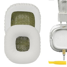 GEEKRIA Marshall Major Headphones Replacement Ear Pad/Ear Cushion/Ear Cups/Ear Cover/Earpads Repair Parts (White)