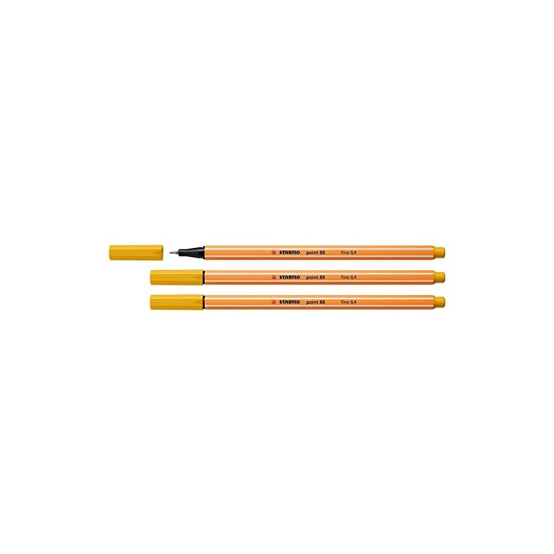 STABILO Pack of 3 Felt-Tip Pens with Fine Stitch 88,