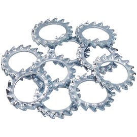 SKIR'CO (Pack of 50) Galvanised Flap Washers M10 External Locking Washers DIN 6798A Washers