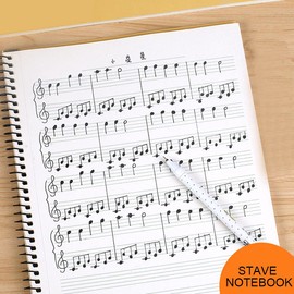 50 Pages Blank Music Notebook, Manuscript Paper, Music Book for Musicians (Black Piano Pattern)