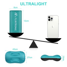 flintronic Inflatable Camping Pillow, TPU Ultralight Inflatable Cushion for Beach, Waterproof, Compressible, Comfortable, Inflatable Pillow, Beach Cushion for Outdoor Use