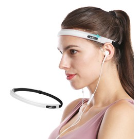 HiRui Sports Silicone Sweatband, Headband with Sweat-Guiding Channels Away from Eyes, Soft and Flexible, Universal Fit with Elastic Strap, Helmet-Compatible (Translucent White (1PCS))