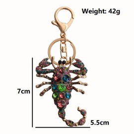 QDDollars Scorpion Keychain for Women, Cute Scorpion Key Chain, Sparkling Scorpion Key Ring, Funny Scorpion Keychains, Punk Scorpion Keyring, Rhinestone Scorpion Animal Keychain Accessories