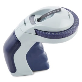 DYMO Embossing Label Maker with 3 Label Tapes, Omega Label Maker Starter Kit, Small, Ergonomic Design with Rotary Click Wheel, for Home, DIY and Crafts (€, Ñ, Å, ¨ & Ø)