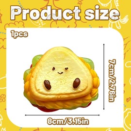 Stress Relief Toys, Sandwich Taba Squishy, Ultra-Thick Sensory Fidget Toy with Water Bubble Sounds, Fun Taba Squishy Paw Design for Adults & Kids, Mini Squishies for Reduce Anxiety (3.14 x 2.74 in)