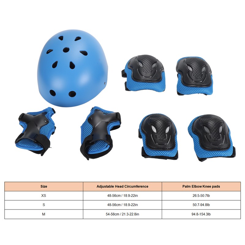Helmet Knee Pad Adjustable Comfortable Protective Kids Sport Gear Set