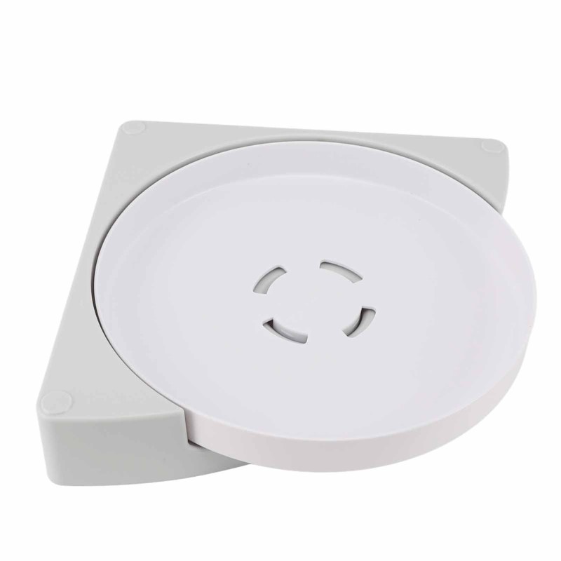 Shower Caddy Corner Rotate Wall Mount Easy Install Modern Plastic