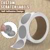 suiwotin 1000pcs 1" Round Scratch Off Stickers, 1 Roll Silver