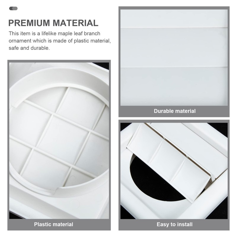 TEHAUX Louvered Air Vent Cover for Exterior Wall Durable Plastic