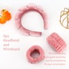 DRESHOW Spa Headband for Washing Face Wristband Set Sponge Soft