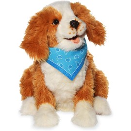 Joy for All - Freckled Pup - Brown and White Soft-Touch Coat - Realistic and Lifelike Interactive Companion Pets