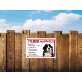 AdriLeo Warning Bernese Mountain Dog Sign 15 x 20 cm