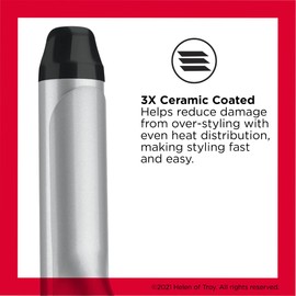 Revlon Perfect Heat Triple Ceramic Curling Iron | For Silky Smooth Tousled Curls (1-1/4 in)