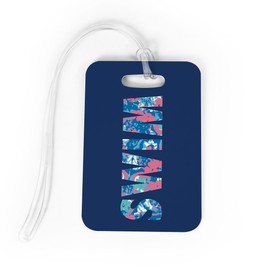 ChalkTalkSPORTS Swimming Luggage & Bag Tag | Floral Swim | No Personalization on Back | Medium