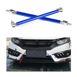JNNJ 2 x Front Splitter Lip Support Rods, Strut Lip Splitter Rod Front Bumper Modification, Universal Car Adjustable Suspension Strut Rod Tie Rods (Blue)