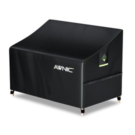 AWNIC Garden Bench Cover 2 Seater Waterproof Heavy Duty Tear Resistant 420D Polyester 2 Seater Bench 134 X 70 X 60/88cm