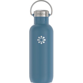 LIfeFactory Stainless Steel Vacuum-Insulated Sport Bottle, 20 Ounce, Dark Denim
