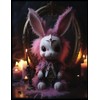 Pink Gothic Pastel Stuffed Bunny Voodoo Doll, Design 8 (SKETCHBOOK):
