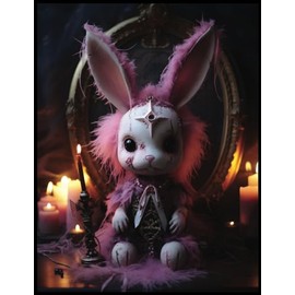 Pink Gothic Pastel Stuffed Bunny Voodoo Doll, Design 8 (SKETCHBOOK): Embrace the Dark Whimsy and Unleash Your Creativity