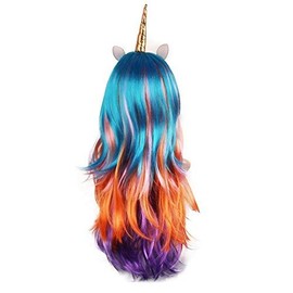 Expression Gifts Unicorn Wig - Multi Color Rainbow Wig With Unicorn Horn And Ears