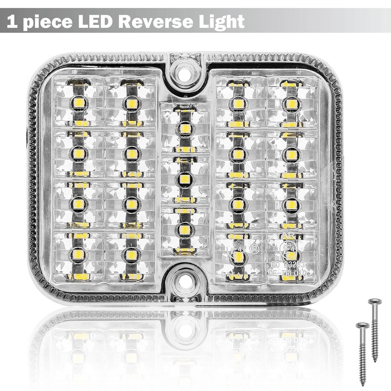 AGRISHOP 1piece 12/24V LED Rear Trailer Reverse Light White,19leds Trailer