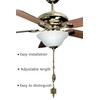 2Pcs Ceiling Fan Pull Chain Set, 12Inch Metal Fan Pull