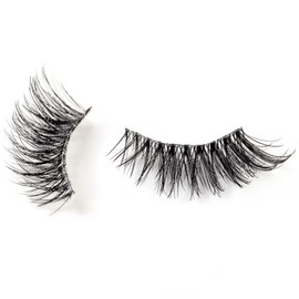 Clear Band False Eyelashes D Curl Russian Stripes False Eyelashes Manga Lashes Natural Looking False Eyelashes That Look Like Individual Clusters Wispy Mink Eye Lashes Pack (DKF14)