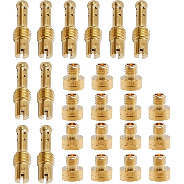 25 Pcs Carburetor Main Jet Kit Replacement for Mikuni VM22
