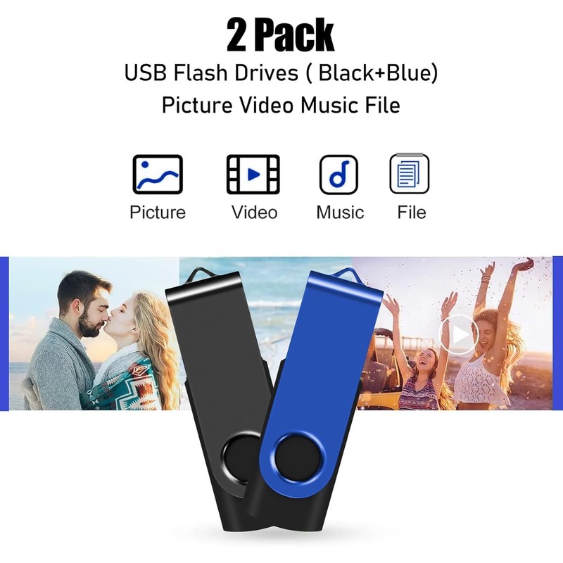 EASTBULL USB Stick 4GB 2Pack USB Memory Stick Pen Drive