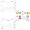 2 pcs Badge Partner Badge Holder, Acrylic Badge Horizontal top