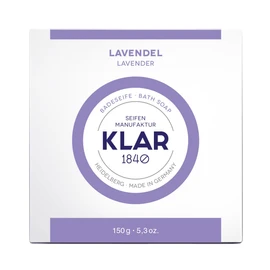 Klar Seifen Bath Soap Lavender 150 g, Cosmos Certified, Palm Oil Free, Suitable for Normal Skin, Soap 10969