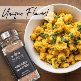 The Spice Lab Kala Namak Black Salt - Indian Himalayan Black Salt - 1 Pound - Vegan Kala Namak Salt - Natural Gluten Free - Vegan Tofu Scramble Seasoning Natural Egg Taste