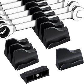 KOROICK 42-Tool Magnetic Wrench Organizer, Customizable Wrench Organizer Set for Tool Box with Metric & SAE Label, Wrench Holder for Tool Drawer Storage